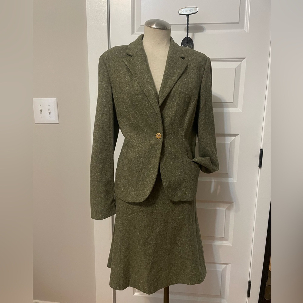 Vintage tweed skirt suit